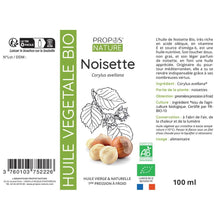 Charger l'image dans la galerie, Huile Végétale Noisette BIO 50ML