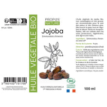 Load image into Gallery viewer, Organic Jojoba Vegetable Oil 50ML