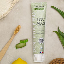 Load image into Gallery viewer, Organic Toothpaste with Aloe Vera &amp; Lemon – Fluoride-Free – 75 ml