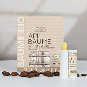 Trio de Baume à lèvres Api'Baume BIO - 2+1 offert